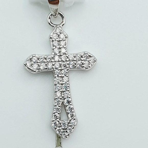 925 Sterling Silver Cubic Zirconia Necklace, U19254716 - Picture 7 of 9